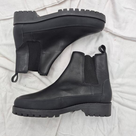 NEW Rebecca Allen black leather all weather Chelsea boots size 6 - Picture 4 of 8